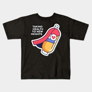 Superhero Capsule - Taking Health To New Heights Kids T-Shirt